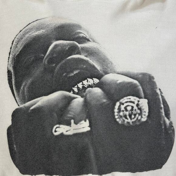 A$AP Ferg Graphic Cropped White Hoodie - Picture 2 of 4